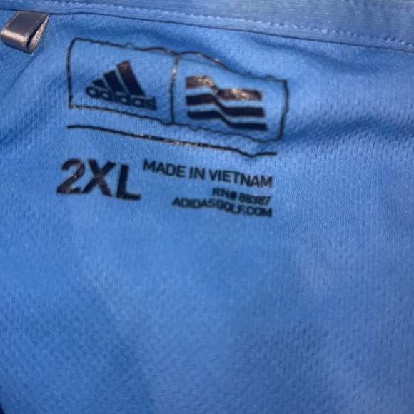 ADIDAS 2XL BLUE GOLF SHIRT - Picture 2 of 5